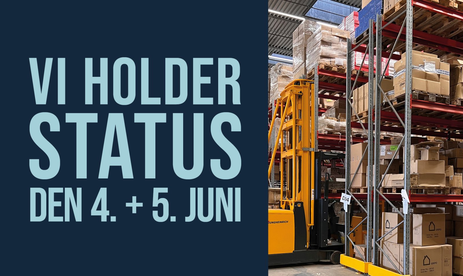 Vi holder status 4. og 5. juni 2026