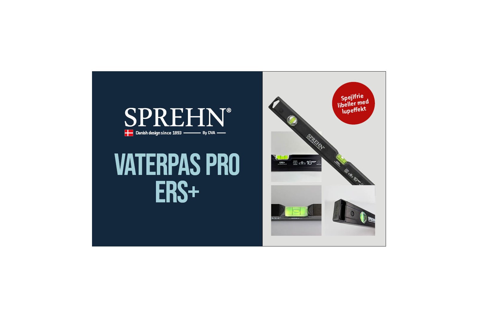 Professionelle vaterpas i robust aluminium