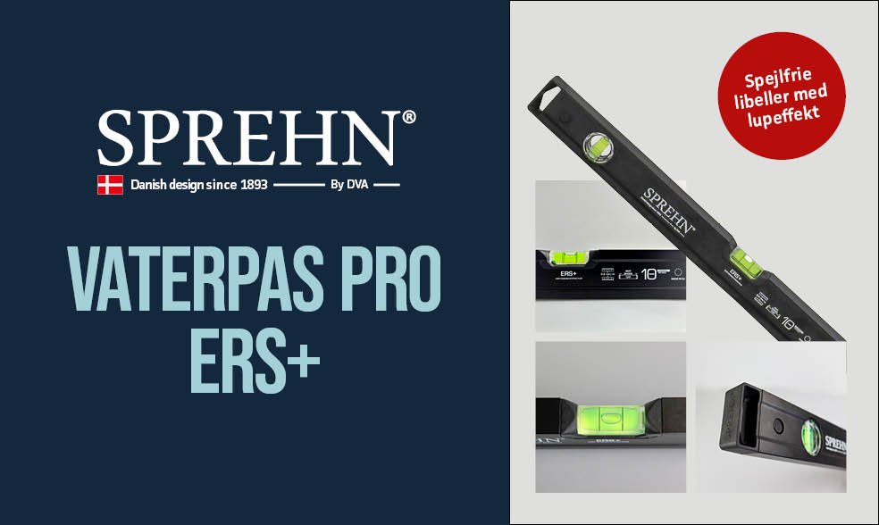 Professionelle vaterpas i robust aluminium