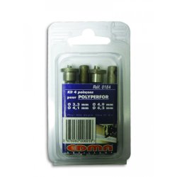 EDMA stempel s�t 4 dele �3,3 + 4,1 + 4,9 + 6,2 mm