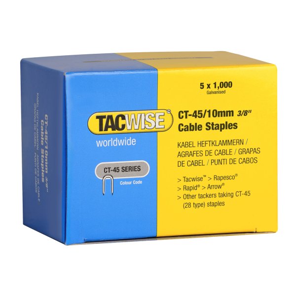 TACWISE kabel klammer CT-45 / 10mm - 5x1000 stk
