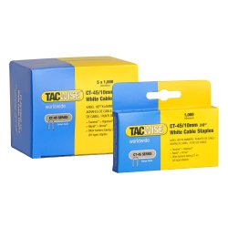 TACWISE kabel klammer CT-45/10mm - hvide - 5x1000 stk