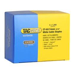 TACWISE kabel klammer CT-60/14mm - hvide - 5x1000 stk - 1605721