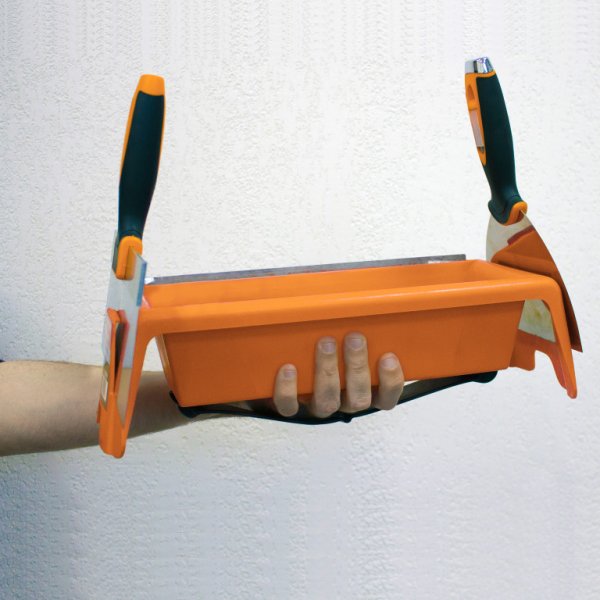 EDMA spartelbakke med stålkant 250 mm, plast 669 - 2049302