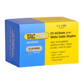 TACWISE kabel klammer CT-45/8mm - hvide - 5x1000 stk