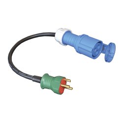 BLUE ELECTRIC stikadapter/omformer - Bl CEE-Hun + Grn stik - 1892648
