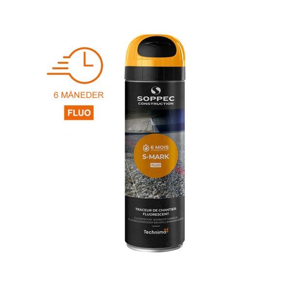 SOPPEC mrkespray S-MARK FLUO 500 ml. ORANGE - 2112442