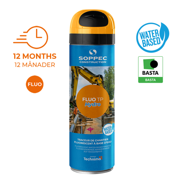SOPPEC mrkespray TP FLUO HYDRO 500 ml. ORANGE - 2372726