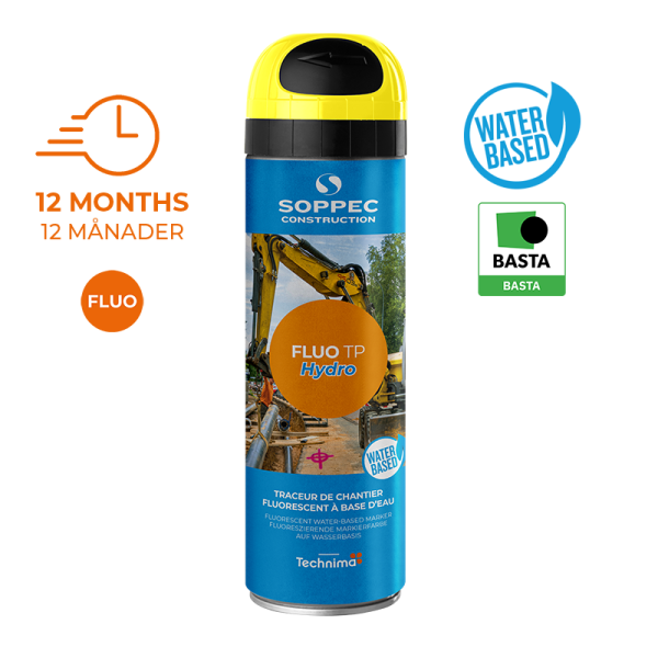 SOPPEC mrkespray TP FLUO HYDRO 500 ml. GUL - 2372728