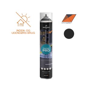 SOPPEC mrkespray TRACING PRO 750 ml. SORT (RAL 9017) - til SOPPEC Driver - 2278008