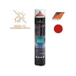 SOPPEC mrkespray TRACING PRO 750 ml. RD (RAL 3020) - til SOPPEC Driver - 2278007