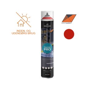 SOPPEC mrkespray TRACING PRO 750 ml. RD (RAL 3020) - til SOPPEC Driver - 2278007