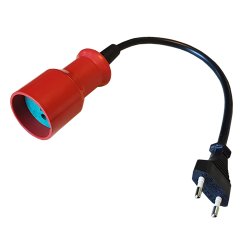BLUE ELECTRIC stikadapter/omformer - Han flad + Hun rund - 1270136