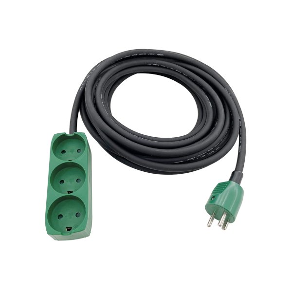 GRIPO kabels�t neopren 10m med jord og 3-stikd�se 3x1,5mm&sup2; - 2222701
