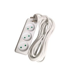 GRIPO stikd�se hvid 3 udtag med 5,0m ledning u/jord - 2265989