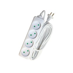 GRIPO stikd�se hvid 4 udtag med 5,0m ledning u/jord - 2265991