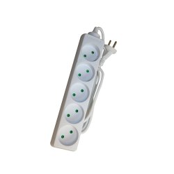 GRIPO stikd�se hvid 5 udtag med 1,5m ledning u/jord - 2265992