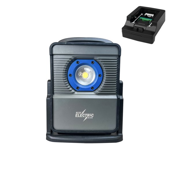 BLUE ELECTRIC +PlusLine hybrid arbejdslampe 80W inkl. adapter - 2273552