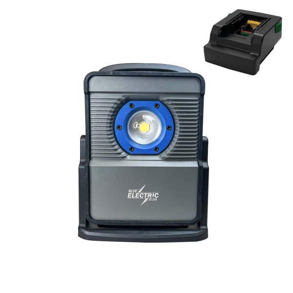 BLUE ELECTRIC +PlusLine hybrid arbejdslampe 80W inkl. adapter - 2273551