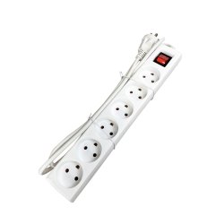 GRIPO stikd�se hvid m/afbryder 6 udtag med 1,5m ledning m/jord - 2310956