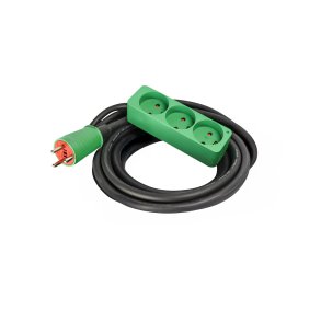 BLUE ELECTRIC Kabelst 5m neopren 3-stikdse m/jord 3x1,5mm2 16A 240V - 2500521