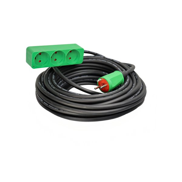 BLUE ELECTRIC Kabelst 15m neopren 3-stikdse m/jord 3x1,5mm2 16A 240V - 2500522