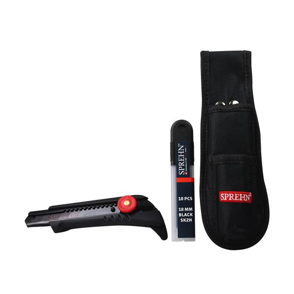 SPREHN Kniv 18mm m/skruels tppehage, knivblade og skede - 2356855