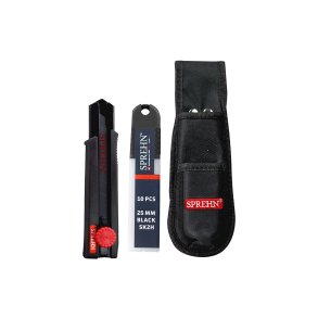 SPREHN kniv 25mm m/skruels inkl knivblade og skede - 2356858