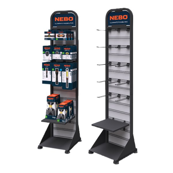 NEBO gulvdisplay inkl. kroge H/B/D: 163x40x40 CM