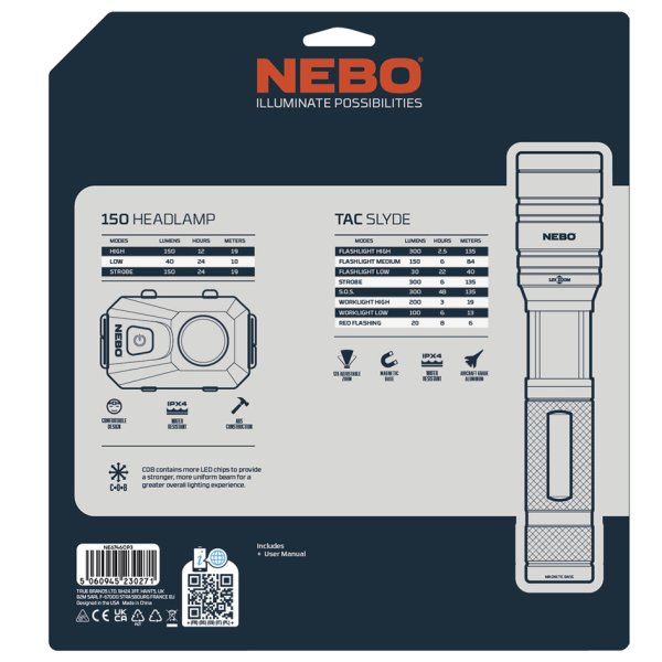 NEBO Tac slyde &amp; Pandelampe sampak - 2428080