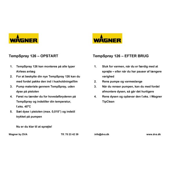 WAGNER Varmeslange H-126 Grundmodul 10m -2408519