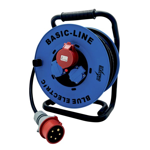 BLUE ELECTRIC Kabeltromle 400V Basicline DK-version - 25M - 5x2,5mm&sup2; - 2376517