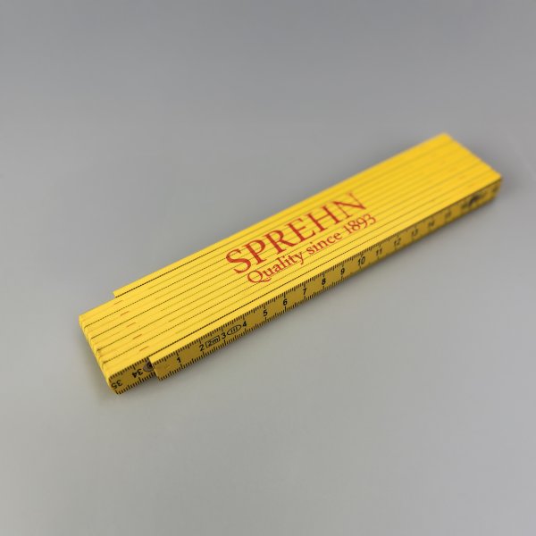 SPREHN tommestok 2 meter gul plast 12 led - 1894566