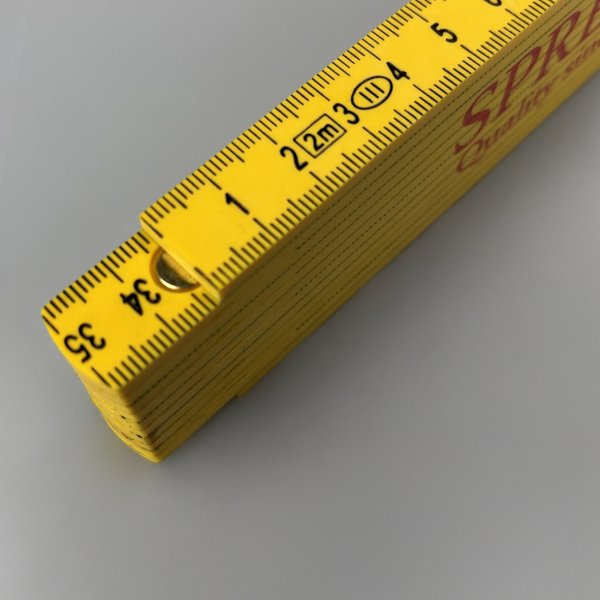 SPREHN tommestok 2 meter gul plast 12 led - 1894566