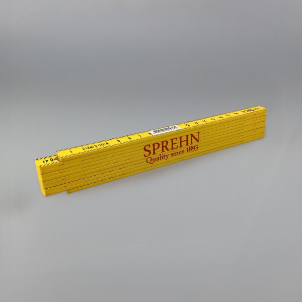 SPREHN tommestok 2 meter gul plast 10 led - 1894569