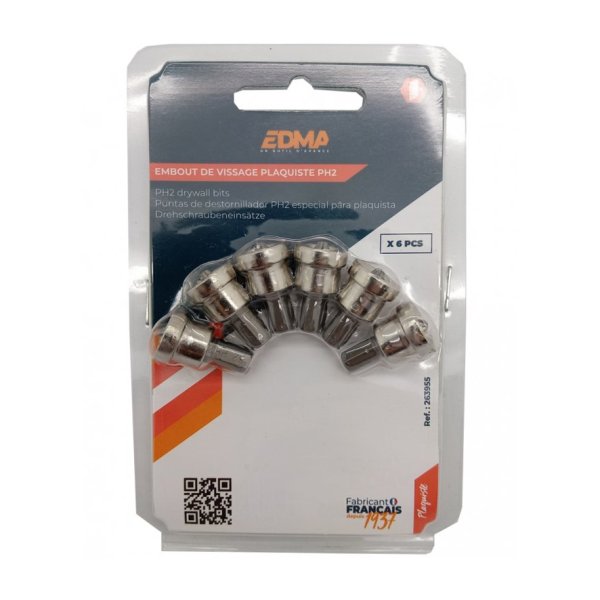 EDMA bits PH2 m/krave (6 stk.) - 1960320