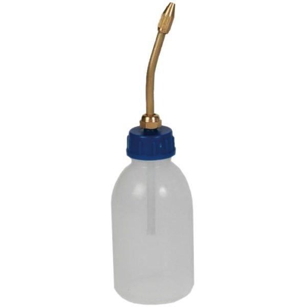 HALLBAUER olieflaske "trykmodel" 125ml. med messing udl�bsstuds - 1316566