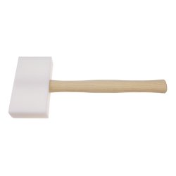 STUBAI kunststof-falshammer, firkant 155x85x35 hickoryskaft