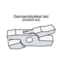 STUBAI d�ktang lige 200 mm m/gennemstukket led - 1688605