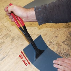 STUBAI falstang (paraplyfalstang) lige 80 mm PVC m/gennemstukket led og 80 mm indstik