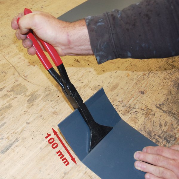 STUBAI falstang (paraplyfalstang) lige 100 mm PVC m/gennemstukket led og 100 mm indstik