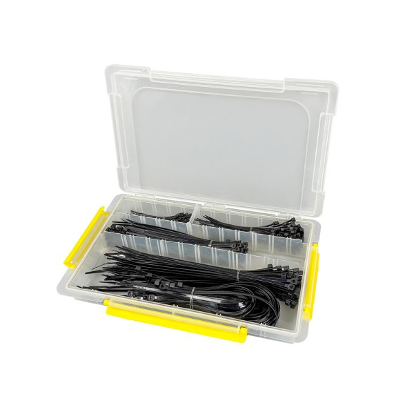 BLUE ELECTRIC kabelbinder s�t 450 stk. i plastboks sort - 1940897