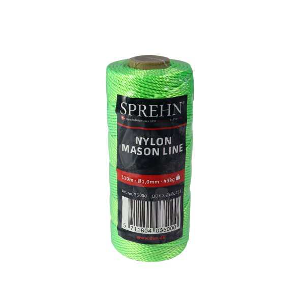 SPREHN mursnor 110m x 1,0mm grn flour. - 2480233