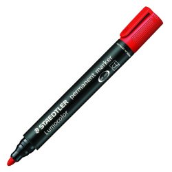 STAEDTLER permanent marker r�d rund spids - 5228648