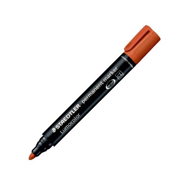STAEDTLER permanent marker orange rund spids - 5250198
