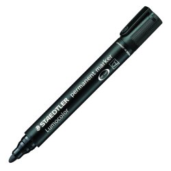 STAEDTLER permanent marker sort rund spids - 5228681