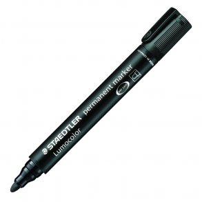 STAEDTLER permanent marker sort rund spids - 5228681
