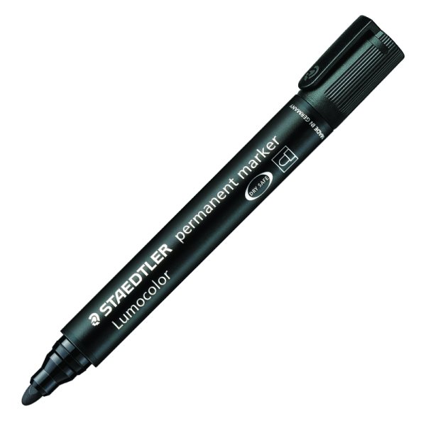 STAEDTLER permanent marker sort rund spids - 5228681