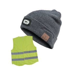 BLUE ELECTRIC LED Beanie med bluetooth headset - 2215308