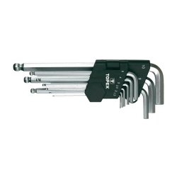 TOPEX unbrakonglest m/kuglehoved - 1,5-10mm - 9 dele - 2343787